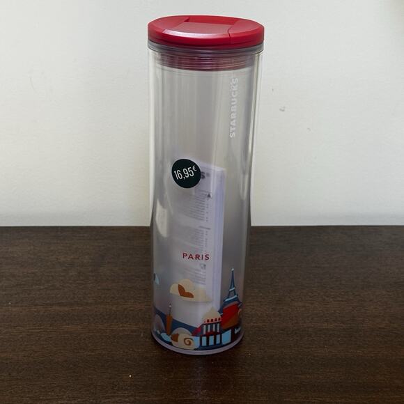 NEW Starbucks Paris France "You are Here" YAH Plastic Tumbler 16 oz 2022 NWT - Picture 1 of 15